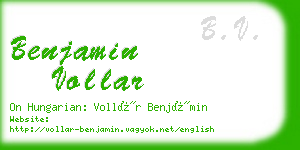benjamin vollar business card